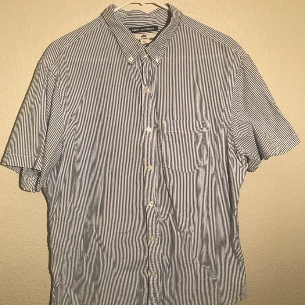 Old Navy Seer Sucker Shirt Men’s XL